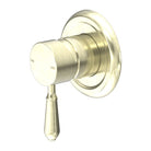 Nero York Shower Mixer Aged Brass Tapware Nero Metal Lever 