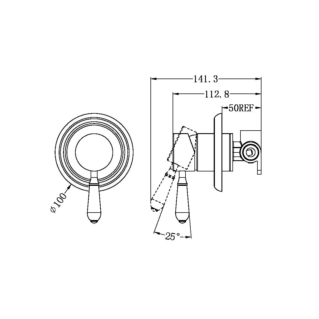 Nero York Shower Mixer Chrome Tapware Nero 