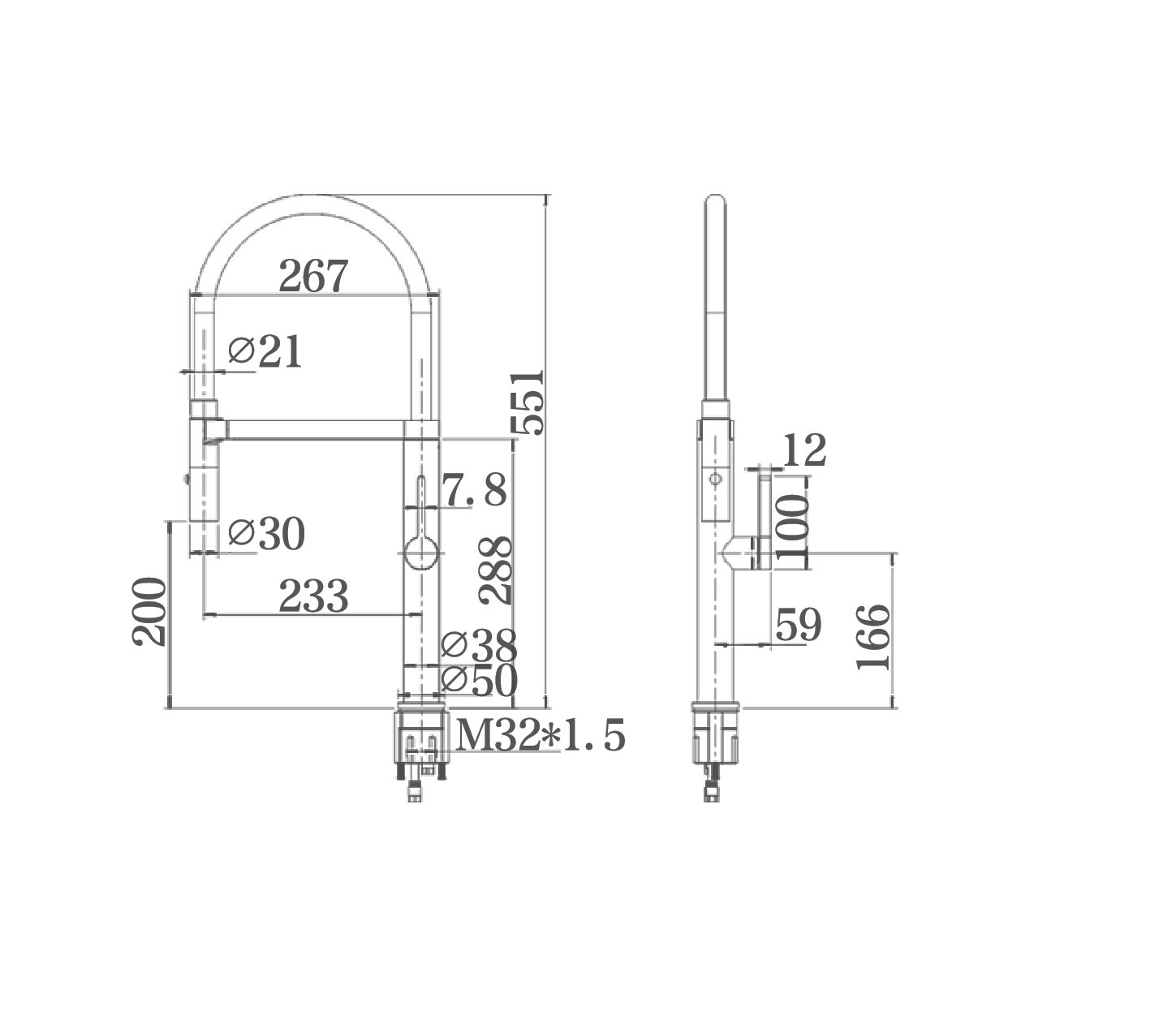 NIKO Sink mixer in Brushed Nickel w/Black Hose - WT6205BN Tapware ECT 