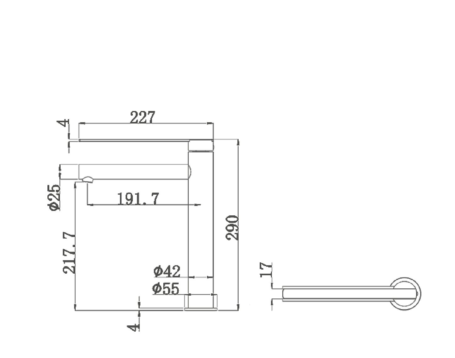 NIKO Tower Basin mixer in Brushed Nickel Tapware ECT 