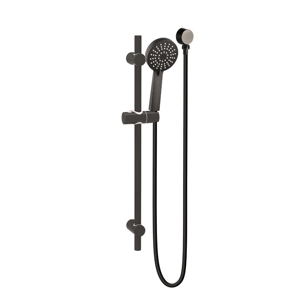 NIXON ABS Shower Rail With 3 Function Shower Head And Elbow included in Gun Metal Showers ECT 