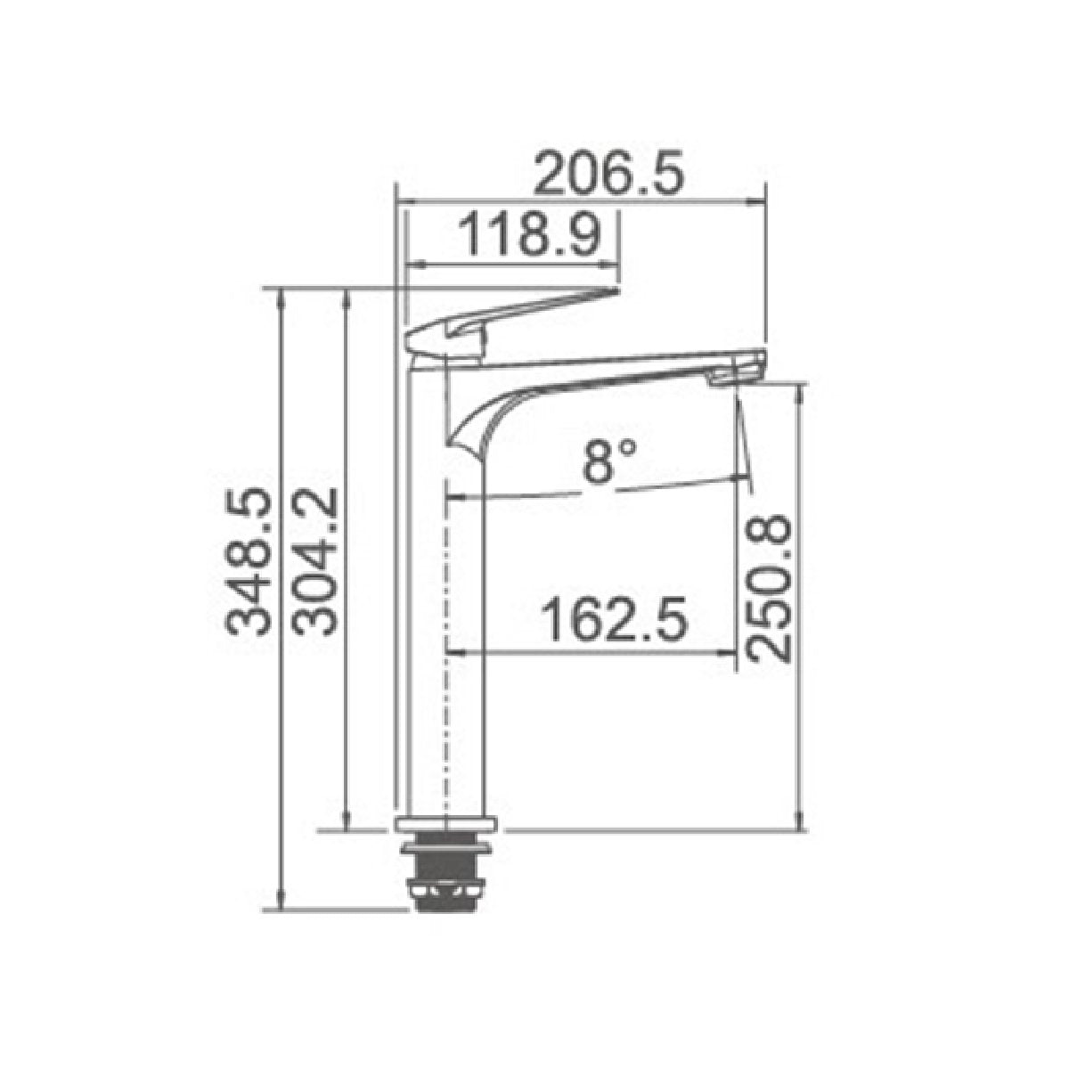 NIXON Bathroom Tower Basin Mixer - WT-1102GM Tapware ECT 