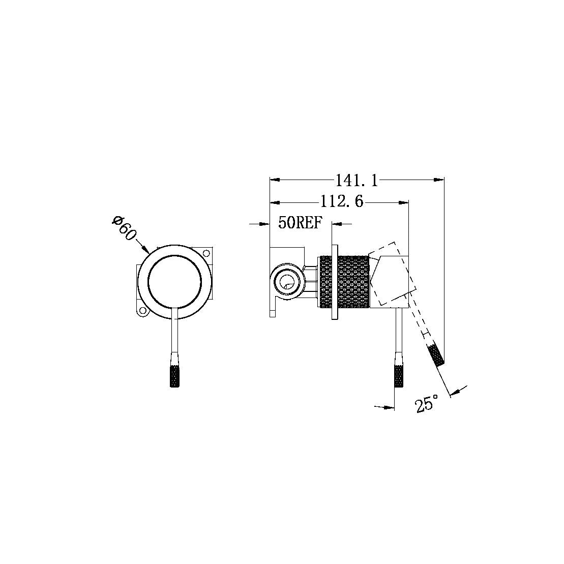 Opal Shower Mixer BRUSHED NICKE YSW2519-09-BN Tapware Nero 