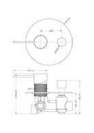 Opal Shower Mixer with divertor BRUSHED NICKE YSW2519-09A-BN Tapware Nero 