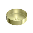 Opal Stainless Steel Above Counter Round Basin Brushed Gold Basins Nero 