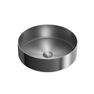 Opal Stainless Steel Above Counter Round Basin Graphite Basins Nero 