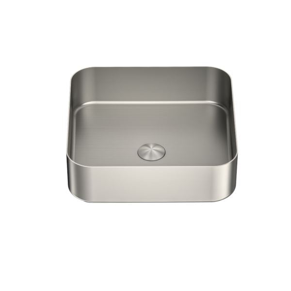 OPAL Stainless Steel Above Counter Square Basin Brushed Nickel Basins Nero 