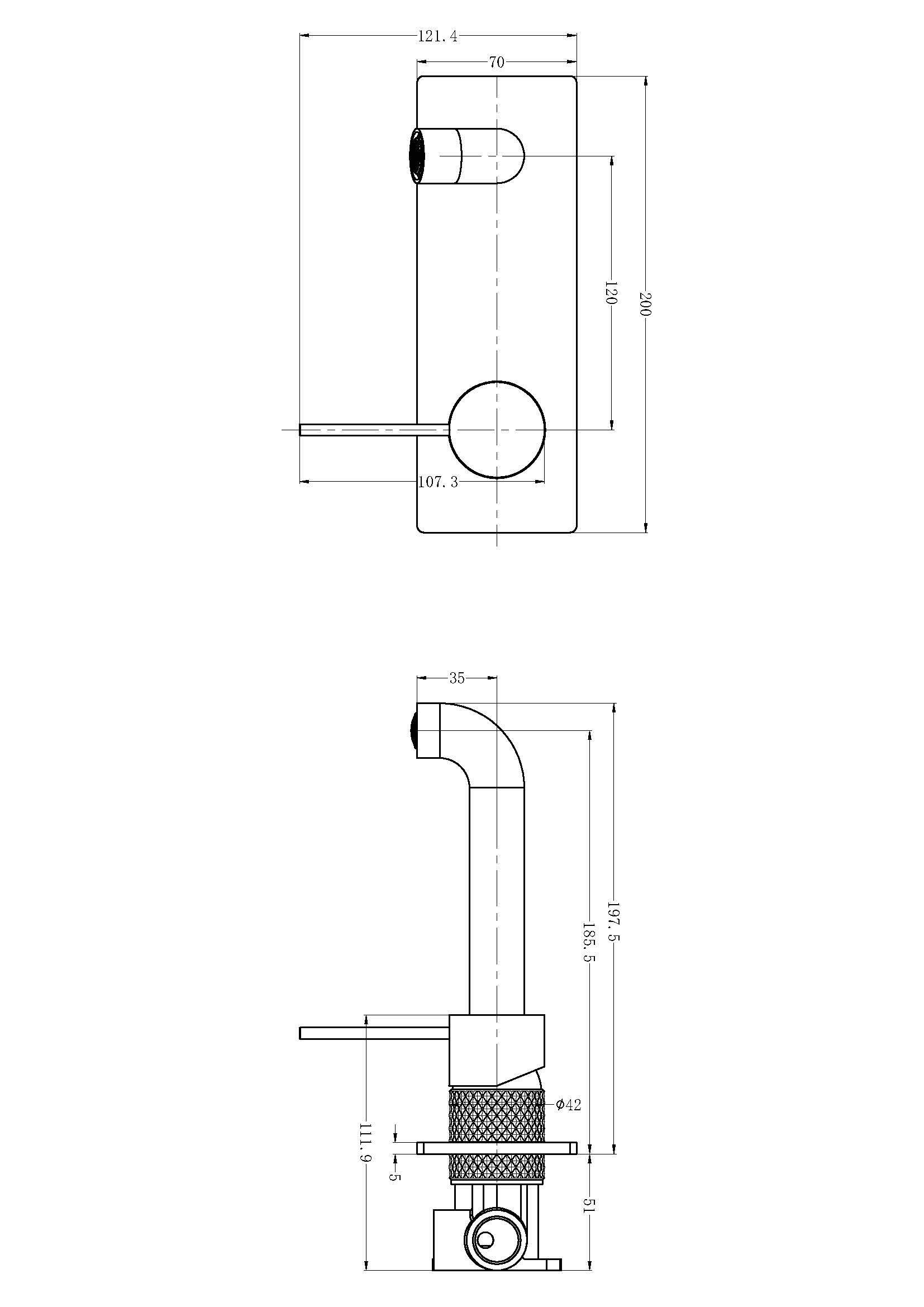 OPAL Wall basin/ Bath Mixers BRUSHED BRONZE YSW2519-07A-BZ Tapware Nero 