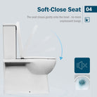 Qubi Wall Faced Boxed Rim Toilet Suite - TOILETQUBI Toilets ECT 