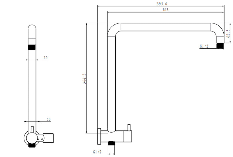 ROELEX Compact Twin Shower Set Brushed Brass Showers ECT 