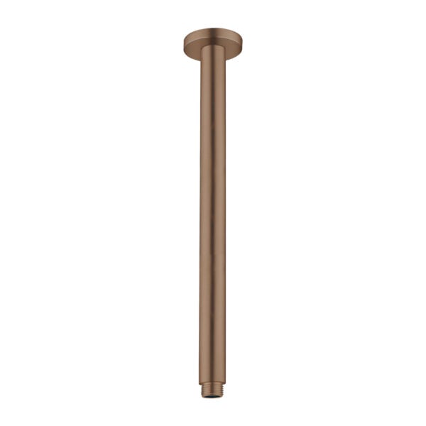 Round Ceiling Arm 300mm Brushed Bronze YSW503-300MM-BZ Showers Nero 