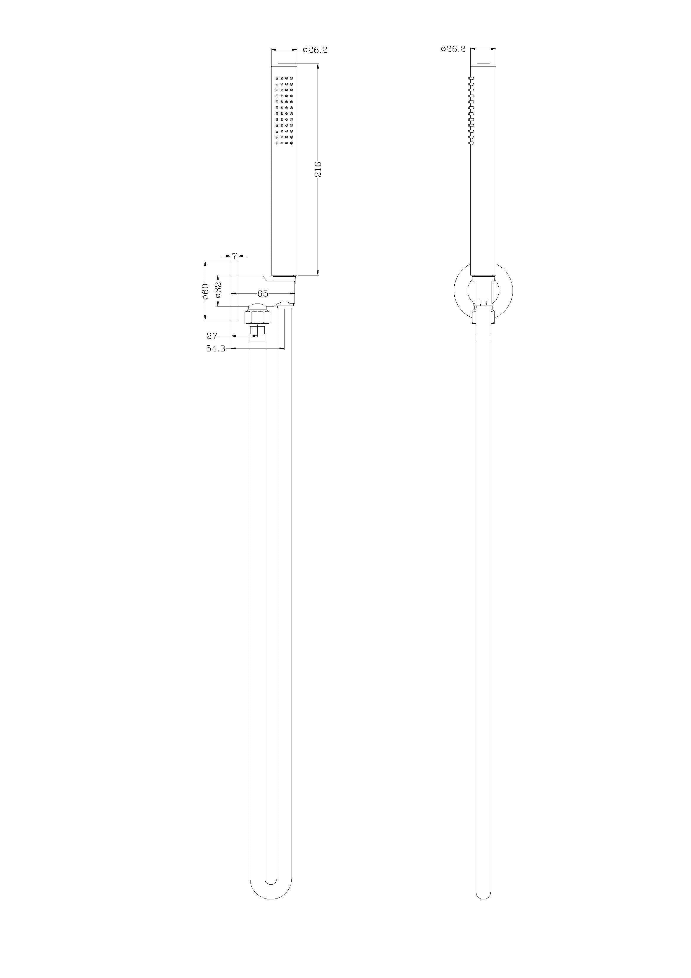 Round Shower Bracket Matte Black YSW307-MB Showers Nero 