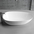 RUBI 1500mm Egg Shape Oval Freestanding Bath Gloss White Baths AROVA 