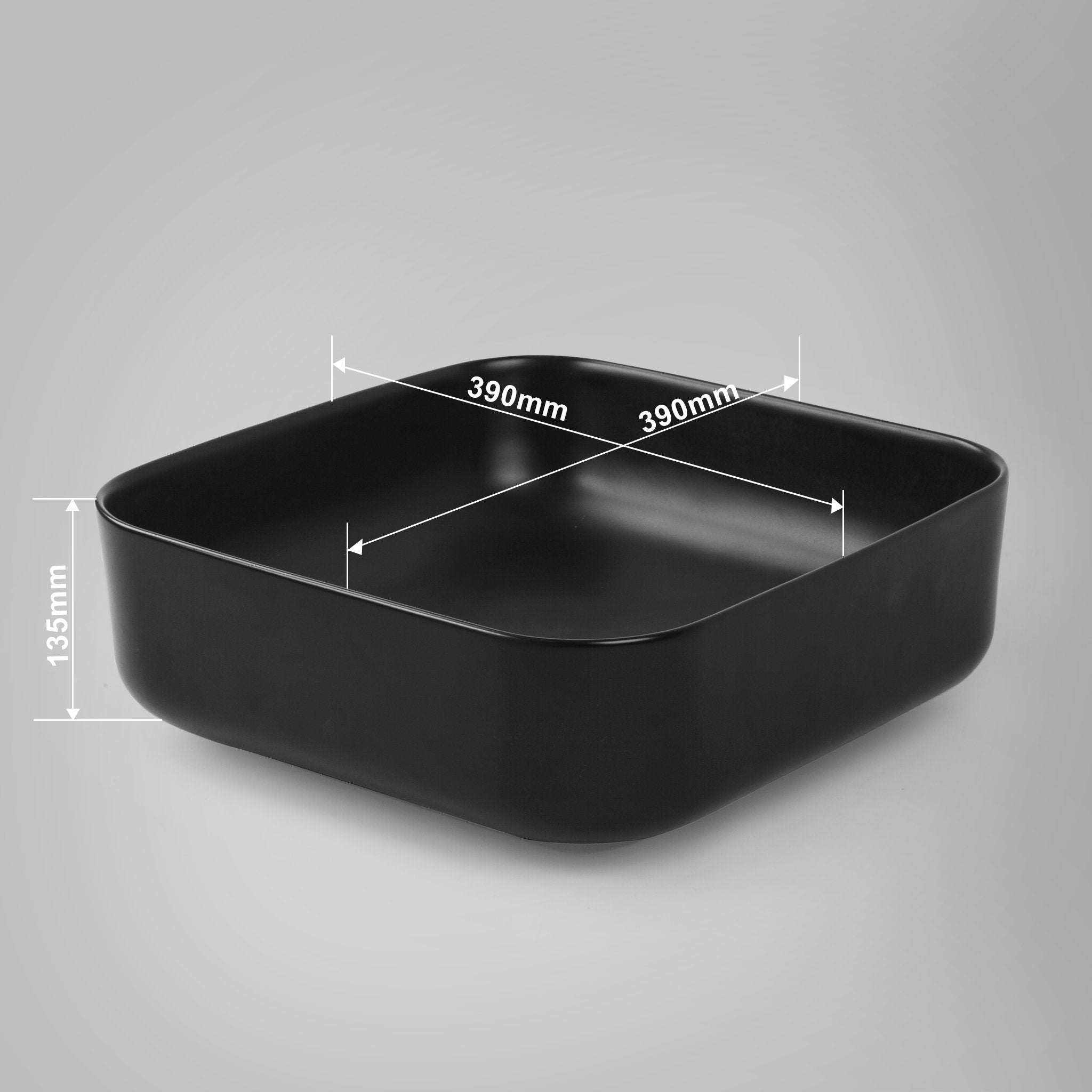 SEINE 38 Above Counter Basin Matt Black Basins Arova 