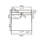 Shower Base Tile Tray 900*900mm Channel Waste showers ECT 