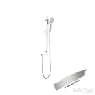 Shower Rail - Square Brushed Nickel showers Bella Vista 