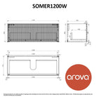 Somer 120cm Timber Wall Hung Bathroom Vanity Vanities & Mirrors Arova 