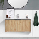 Somer 90cm Timber Wall Hung Bathroom Vanity Vanities & Mirrors Arova Ceramic Top with Integrated Basin - 