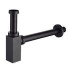 Square Bottle Trap Matt Black 32mm/40mm Basins Arova 