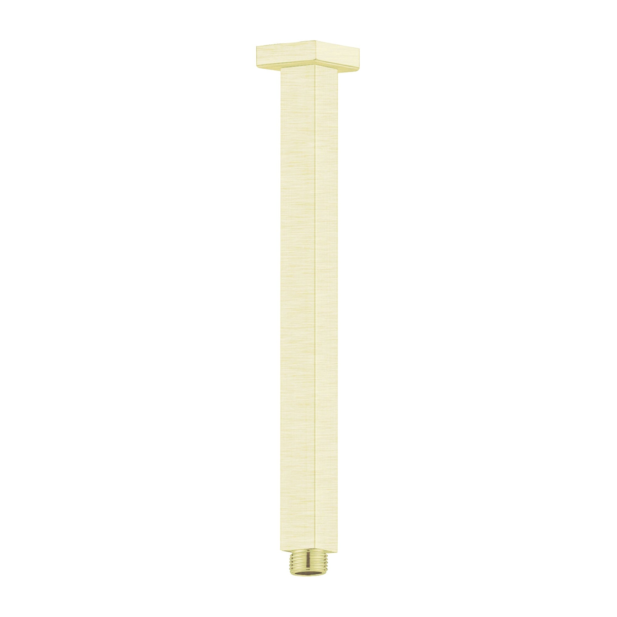 Square Ceiling Arm 300mm Brushed Gold Showers Nero 