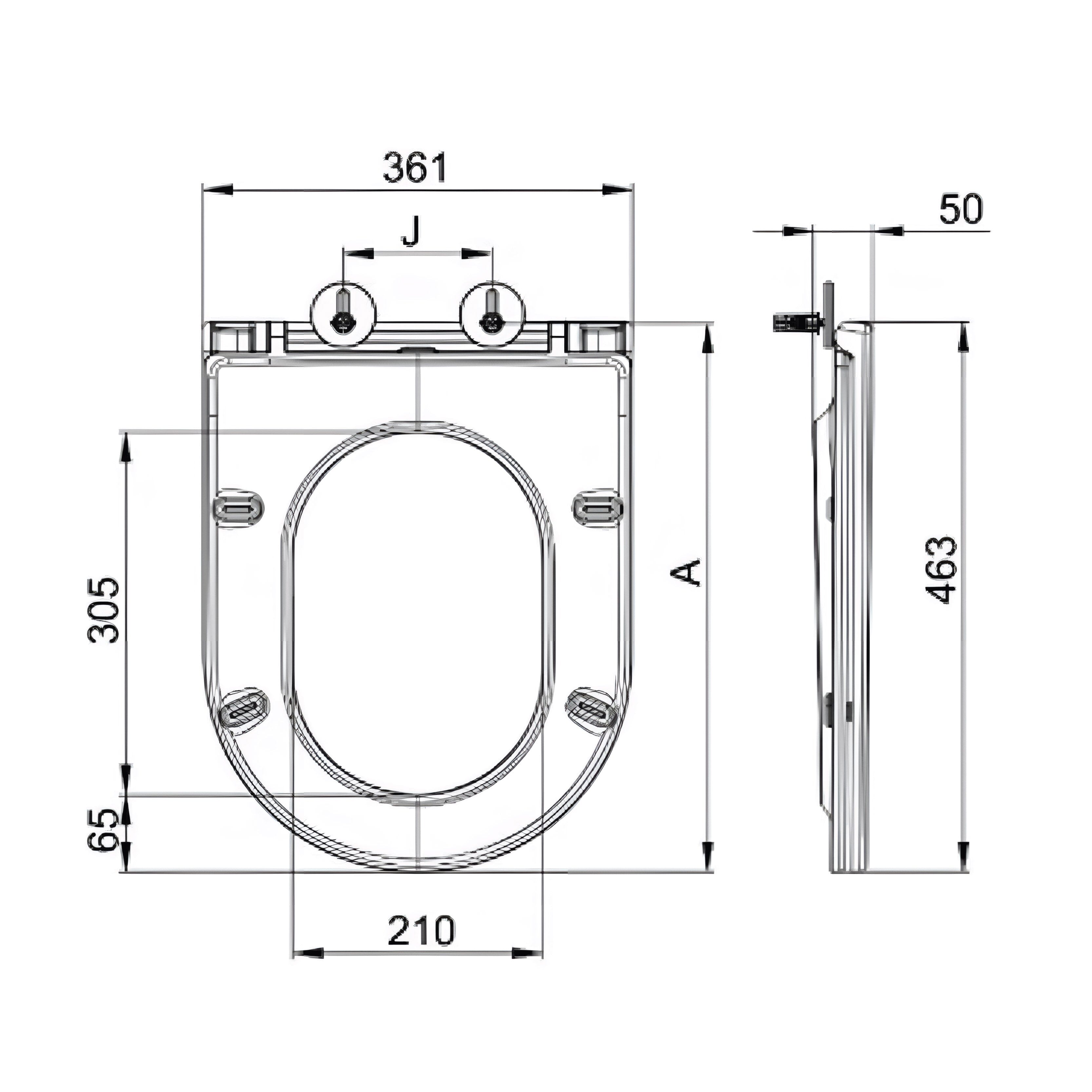 ST05 Soft Close UF Toilet Seat with Quick Release Design Accessories Arova 