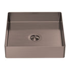 Stainless Steel Above Counter Square Basin Brushed Bronze Basins Nero 