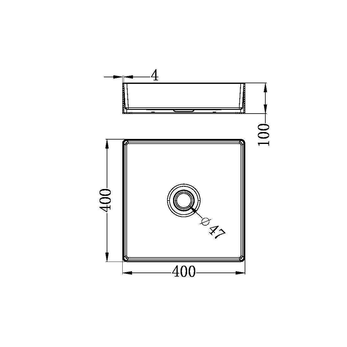 Stainless Steel Above Counter Square Basin Brushed Nickel Basins Nero 