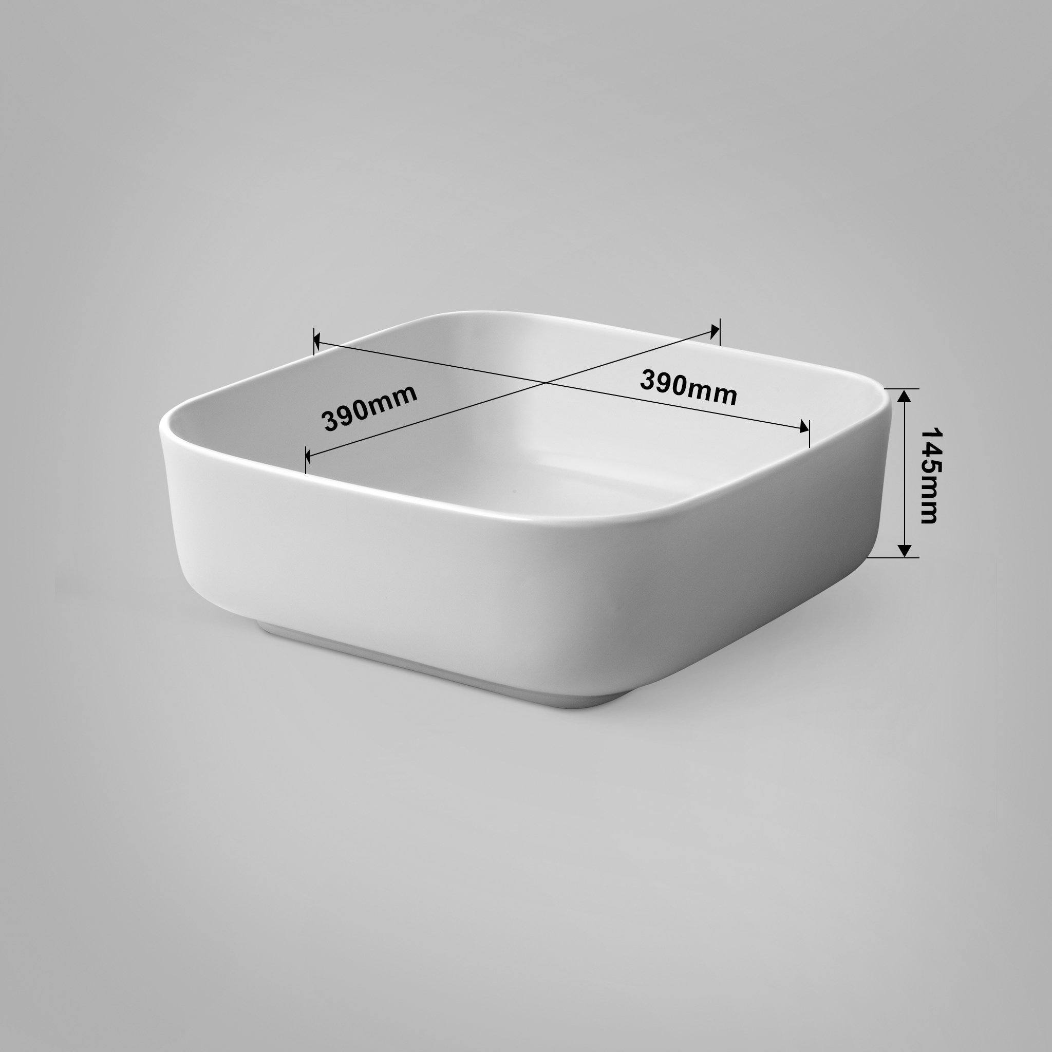 Stella 38 Above Counter Basin Matt White Basins Arova Kitchens & Bathrooms 