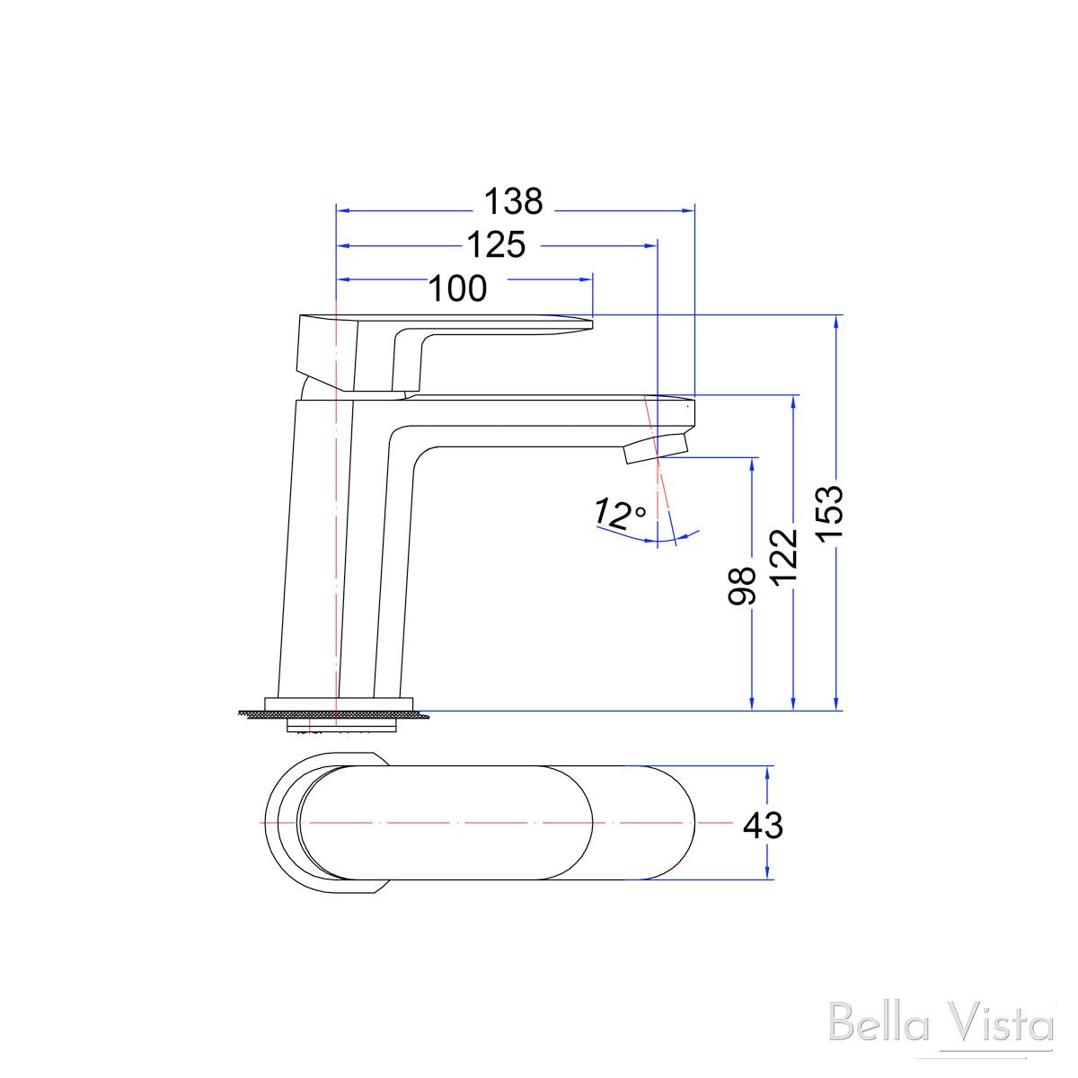 Supra Basin Mixer Chrome Tapware Bella Vista 