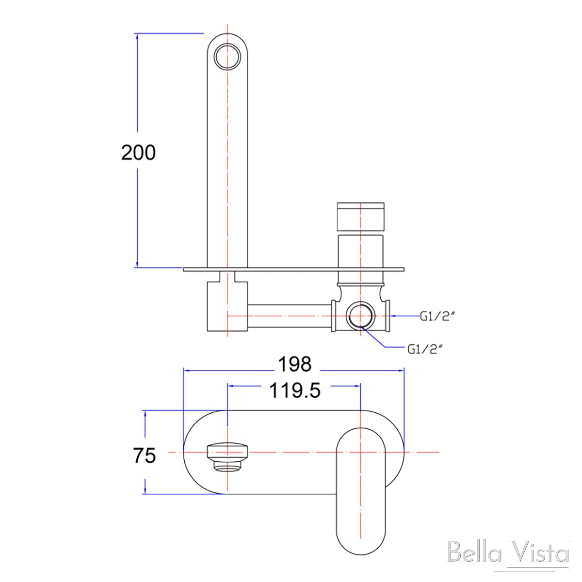 Supra Mixer and Spout Combo Chrome Tapware Bella Vista 