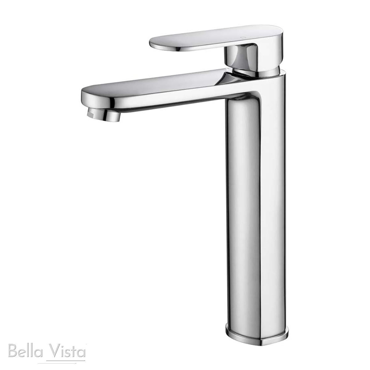 Supra Tall Basin Mixer Chrome Tapware Bella Vista 