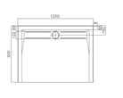 SYYLO SMC SHOWER BASE with Stainless Steel Centre Rear Channel Accessories ECT 