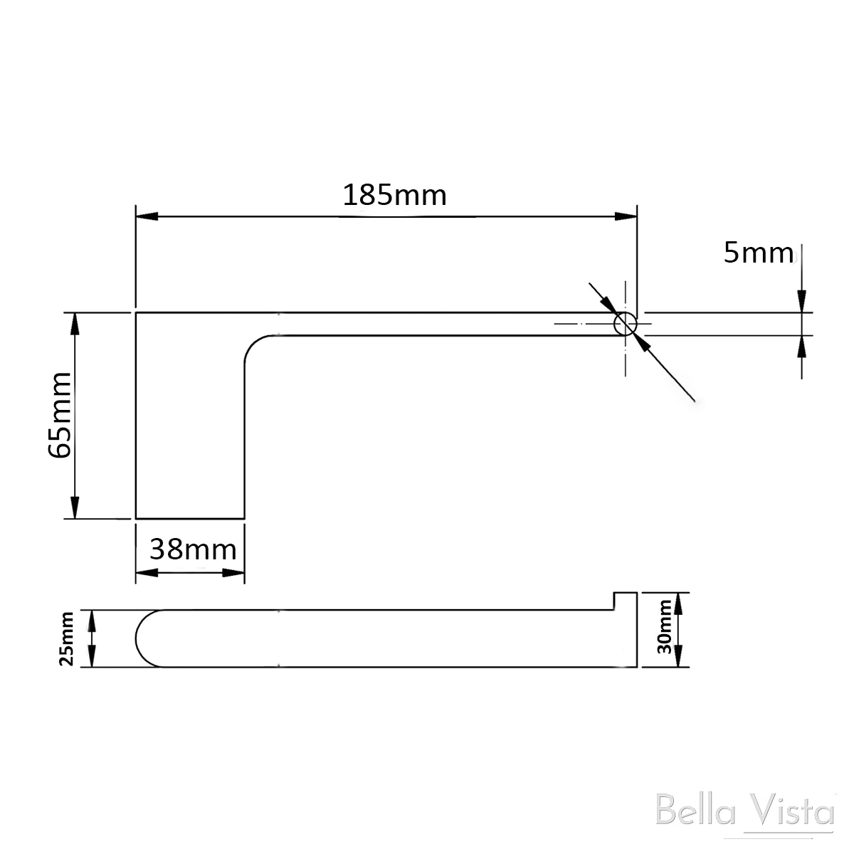 Toilet Paper Holder Chrome - Pradus - 'Curved' Accessories Bella Vista 