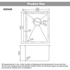 Ultimo 1.5mm 25L Single Bowl Square Sink - SSD3445 Sinks Arova 