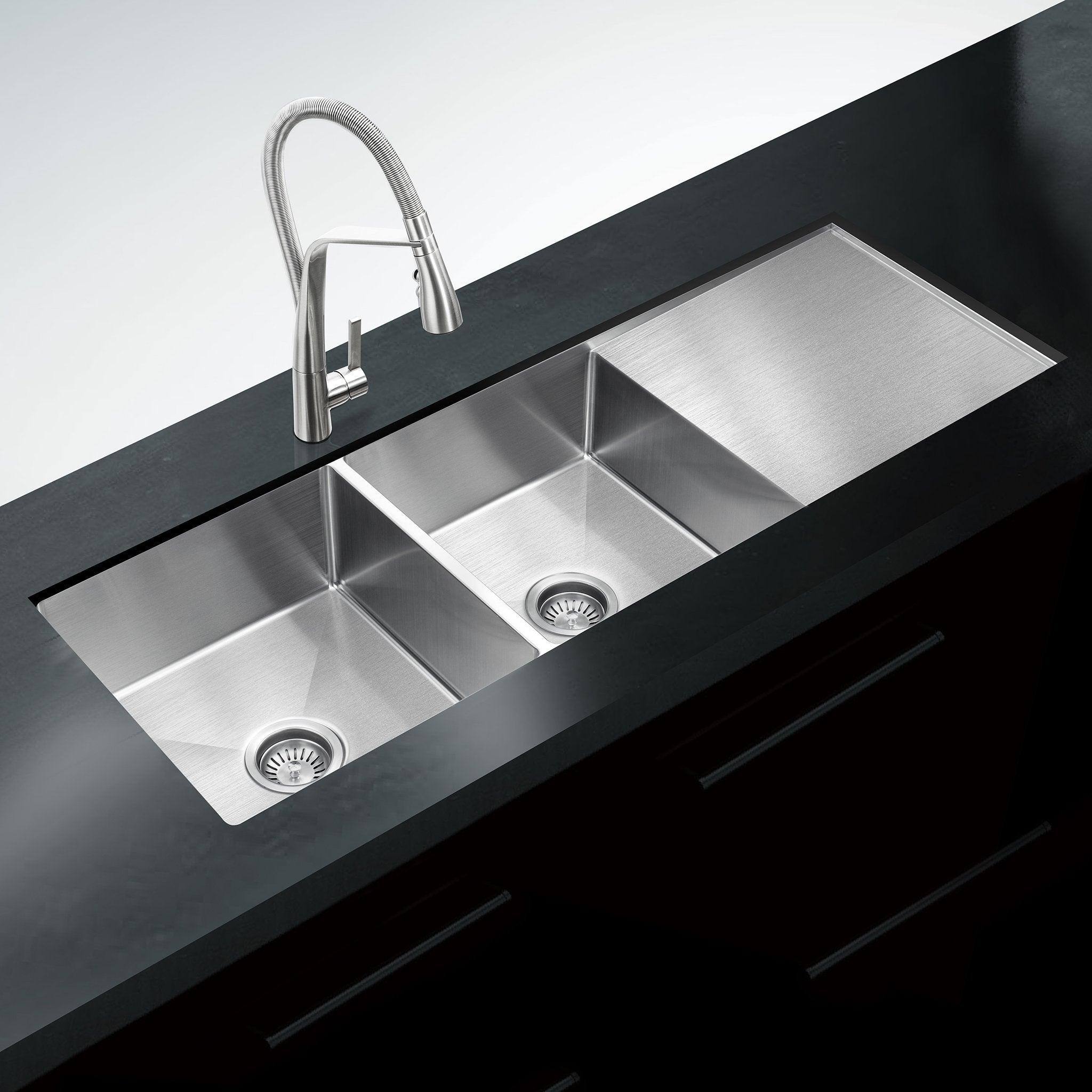 Ultimo Double Bowl Sink with Drainer - SSD1345 Sinks Arova Kitchens & Bathrooms 