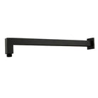 Viva Shower Arm 400mm Square Matte Black Showers Arova 