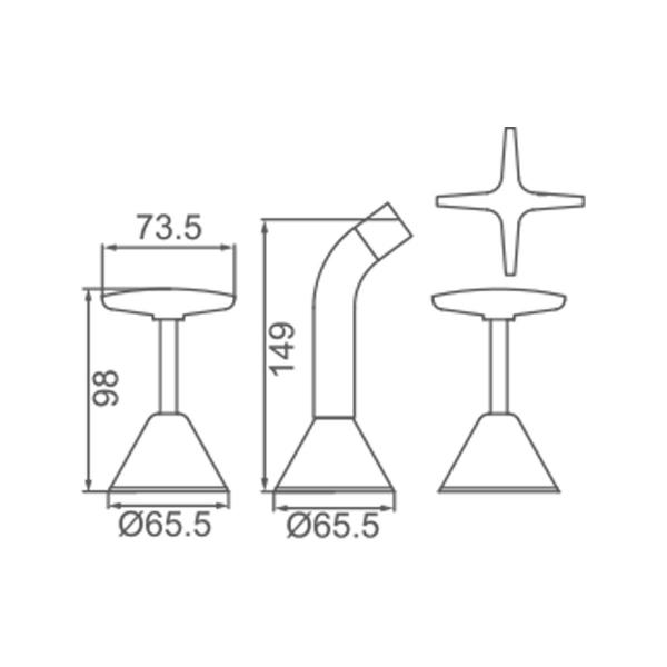 Wall Mounted Basin Set with 200mm spout- WT252 Tapware ECT 