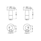 Washing Machine Stops Gun Metal YSW2621-09D-GM Tapware Nero 