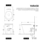 Yara58 Rimless Tornado Floor Mount Toilet Toilets Arova 